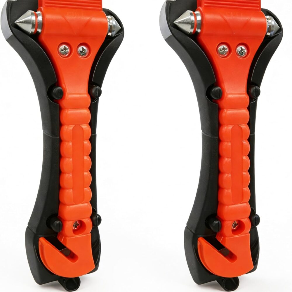 BFXM Car Window Breaker Hammer and Seat Belt Cutter 2-in-1, Car Accessories, Emergency Escape Tool, Safety Glass Breaker, Automotive Safety Essentials, Truck Accessories, 2 Packs